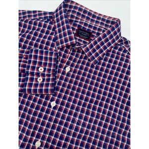 UNTUCKit Shirt Mens XL Regular Fit Blue Red Check Stuhlmuller Button Up 2020
